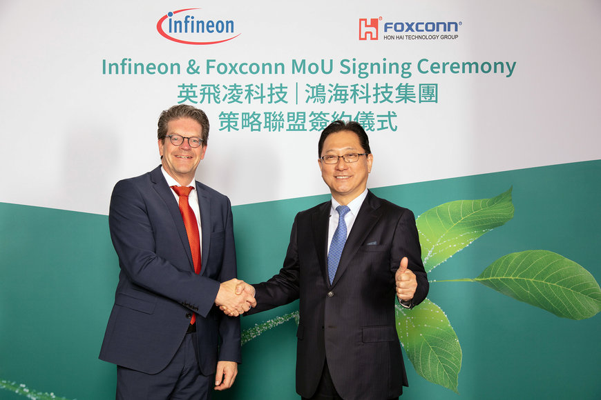 Infineon und Hon Hai Technology Group (Foxconn) unterzeichnen MoU für Zusammenarbeit bei SiC und Nutzung der jeweiligen Expertise in der EV-Entwicklung